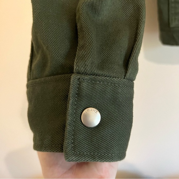 Frame Cotton Utility Workwear Jacket in Rifle Green Size Large - Picture 7 of 13